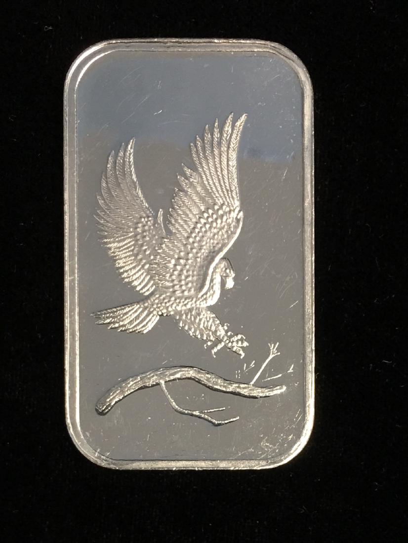 1 tr. oz .999 Fine Silver Eagle Silver Art Bar (1 of 2)