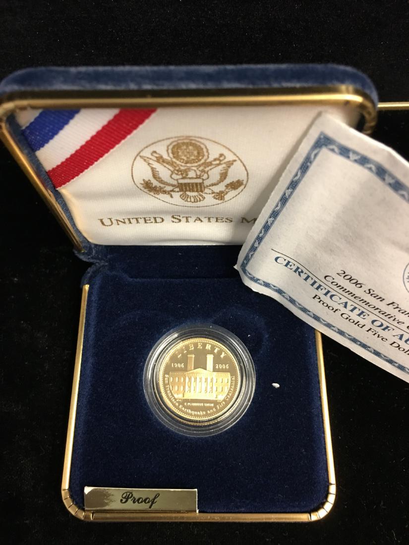 2006-S San Francisco Old Mint Gold Commemorative Five: 2006-S San Francisco Old Mint Gold Commemorative Five Dollars Proof with COA