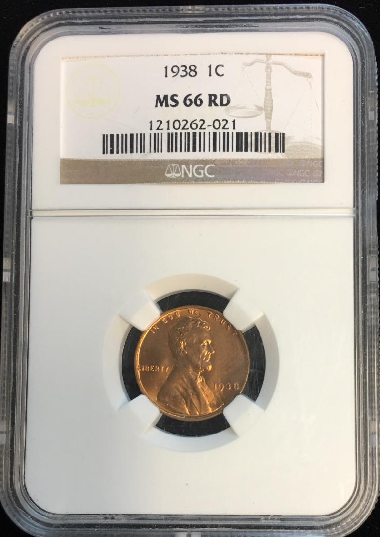 1858 1c Flying Eagle Small Letters NGC Genuine Stack's (1 of 2)