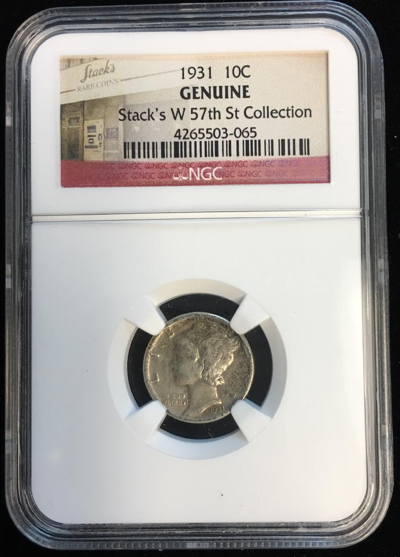 1931 10c Mercury Dime NGC Genuine Stack's W 57th St (1 of 2)