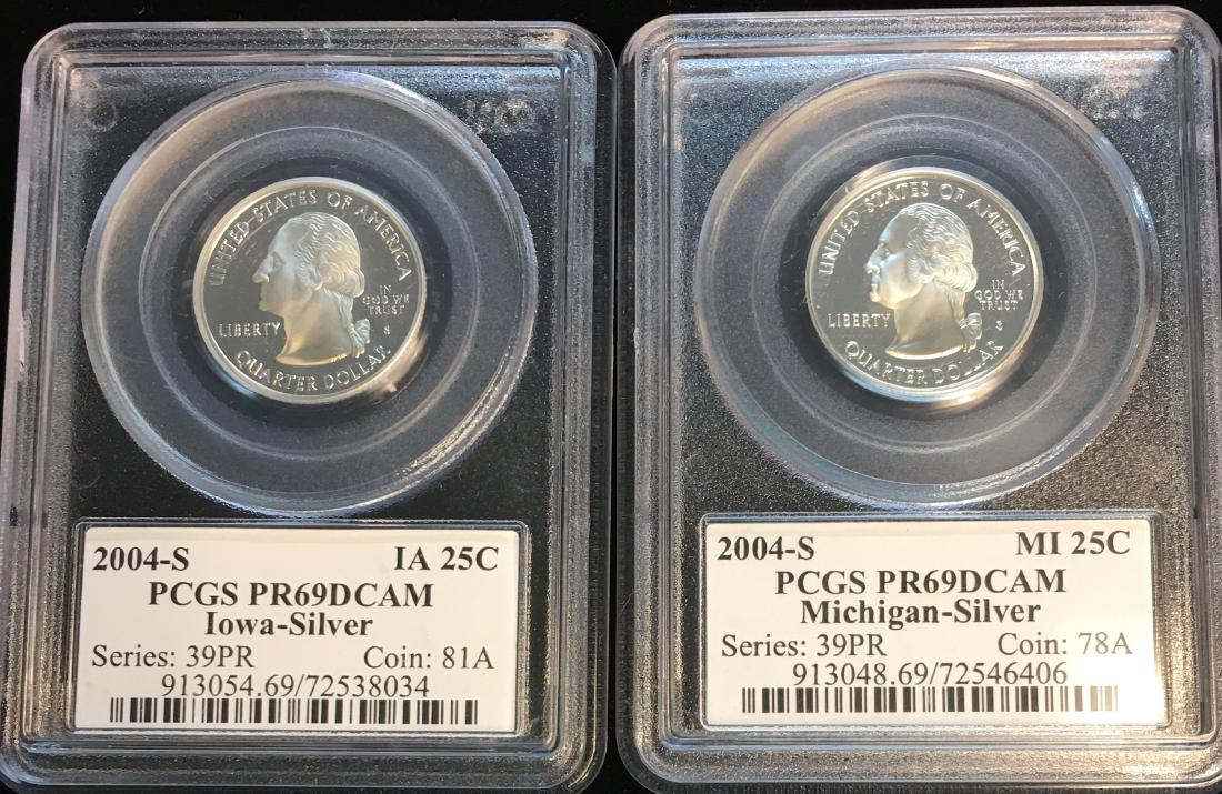 Set of 2: 2004-S Washington Silver State Quarters - (1 of 6)