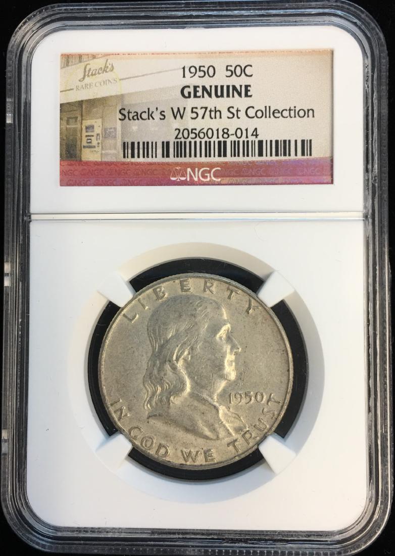 1950 50c Franklin Silver Half Dollar NGC Genuine (1 of 2)