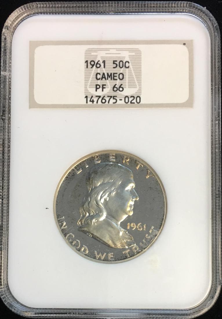 1961 50c Franklin Silver Half Dollar NGC PF66 Cameo (1 of 2)