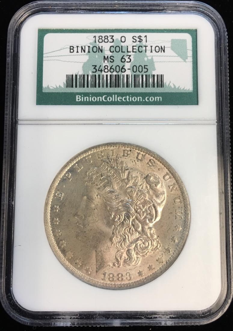 1883-O $1 Morgan Silver Dollar NGC MS63 Binion (1 of 2)