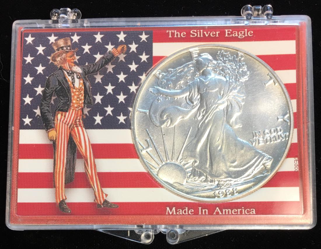 1988 $1 American Silver Eagle 1oz in the case (1 of 2)