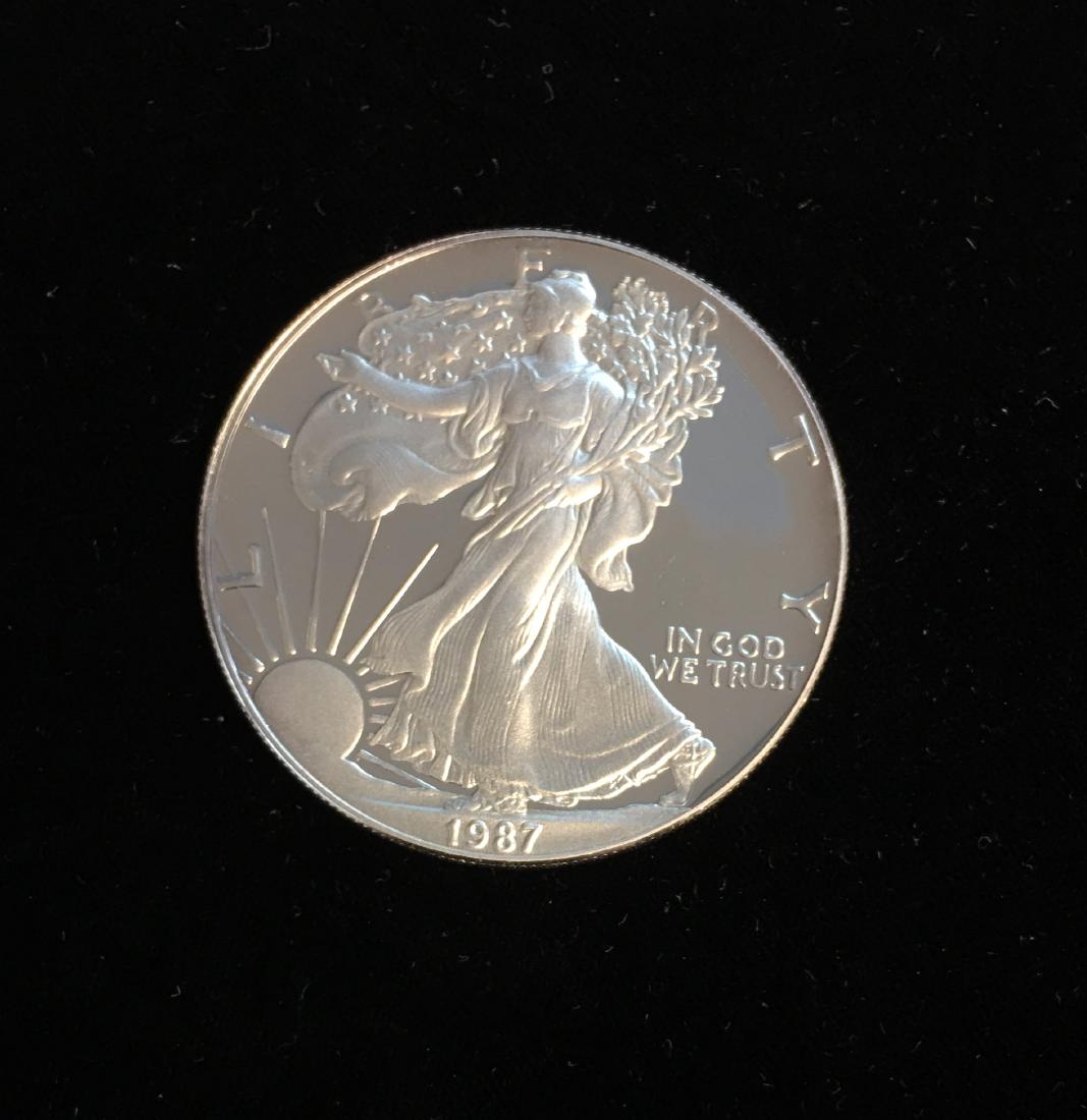 1987-S $1 American Silver Eagle 1oz Proof (1 of 2)