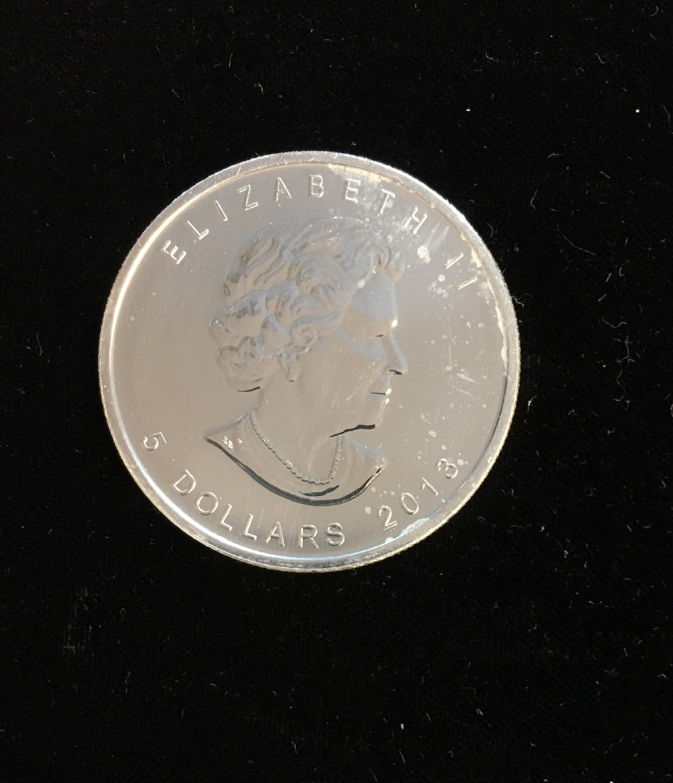 2013 $5 Canada Maple Leaf 1oz. Fine Silver BU (1 of 2)