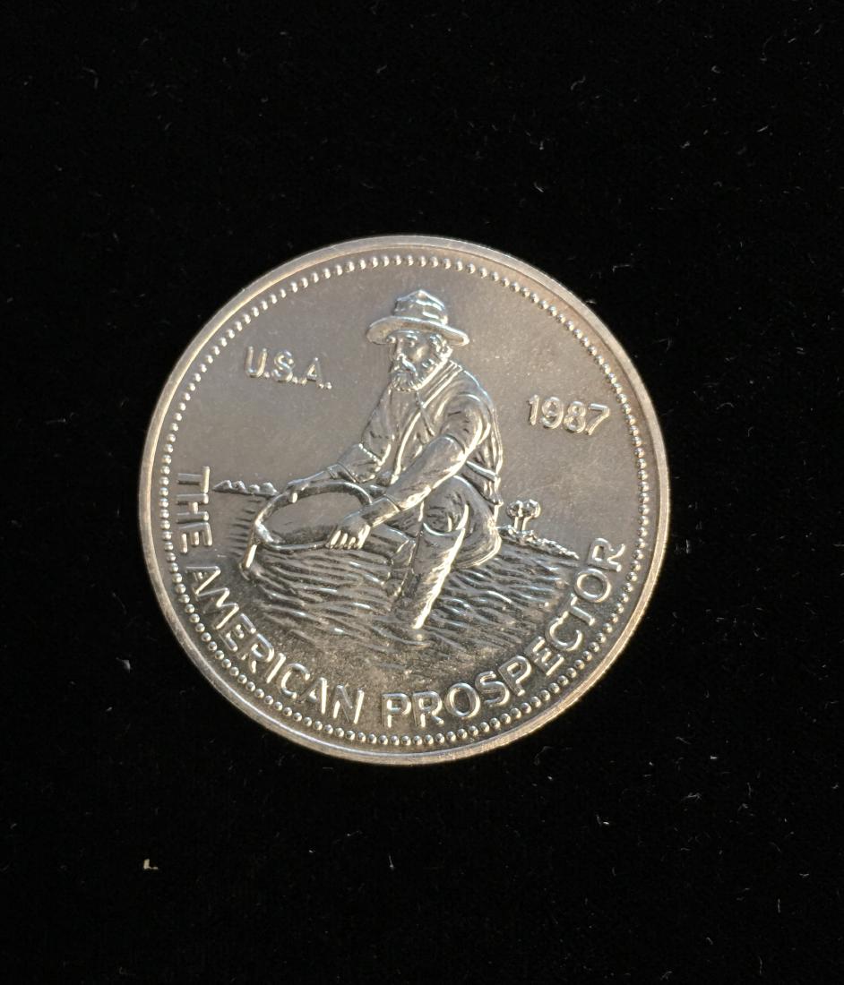 1987 1 oz Silver Round - Engelhard Prospector (Eagle: 1987 1 oz Silver Round - Engelhard Prospector (Eagle Reverse)