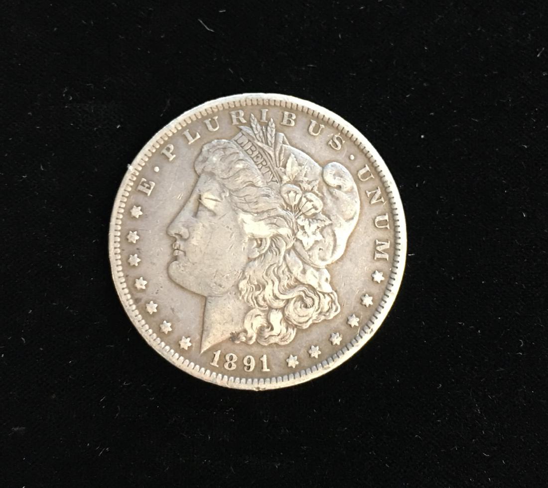 1891-CC $1 Morgan Silver Dollar (1 of 3)