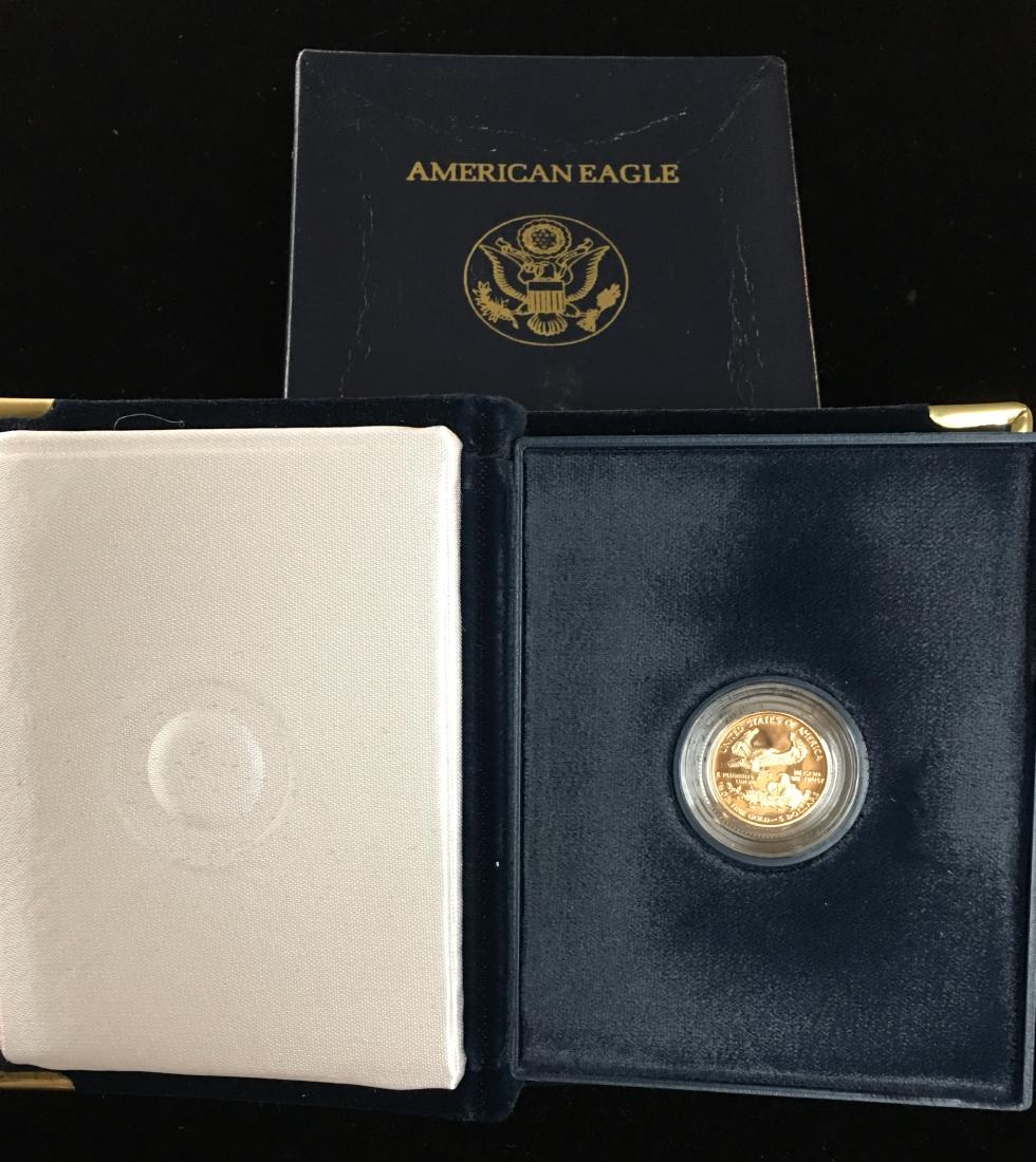 2000-W $5 American Gold Eagle 1/10 oz Proof with Box & (1 of 4)