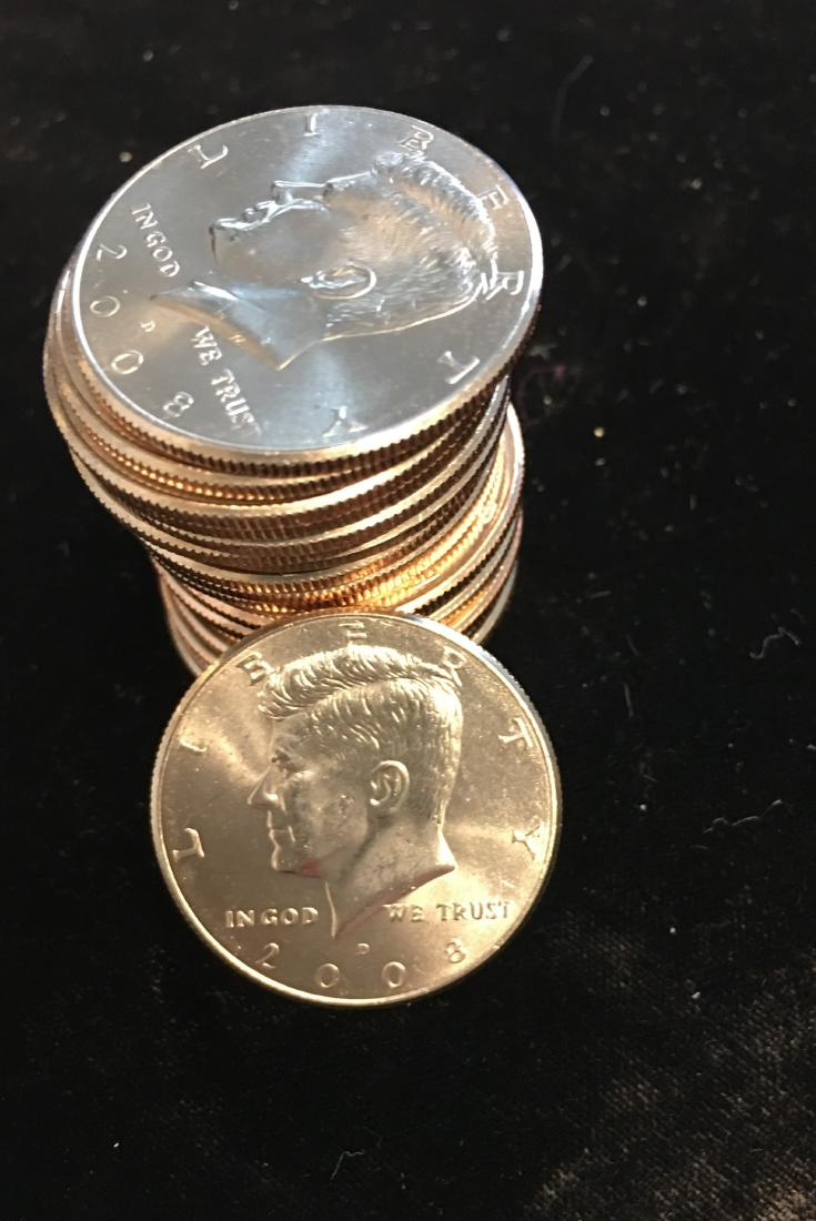 2008-D Roll of 20 Kennedy Half Dollars CLAD BU (1 of 2)