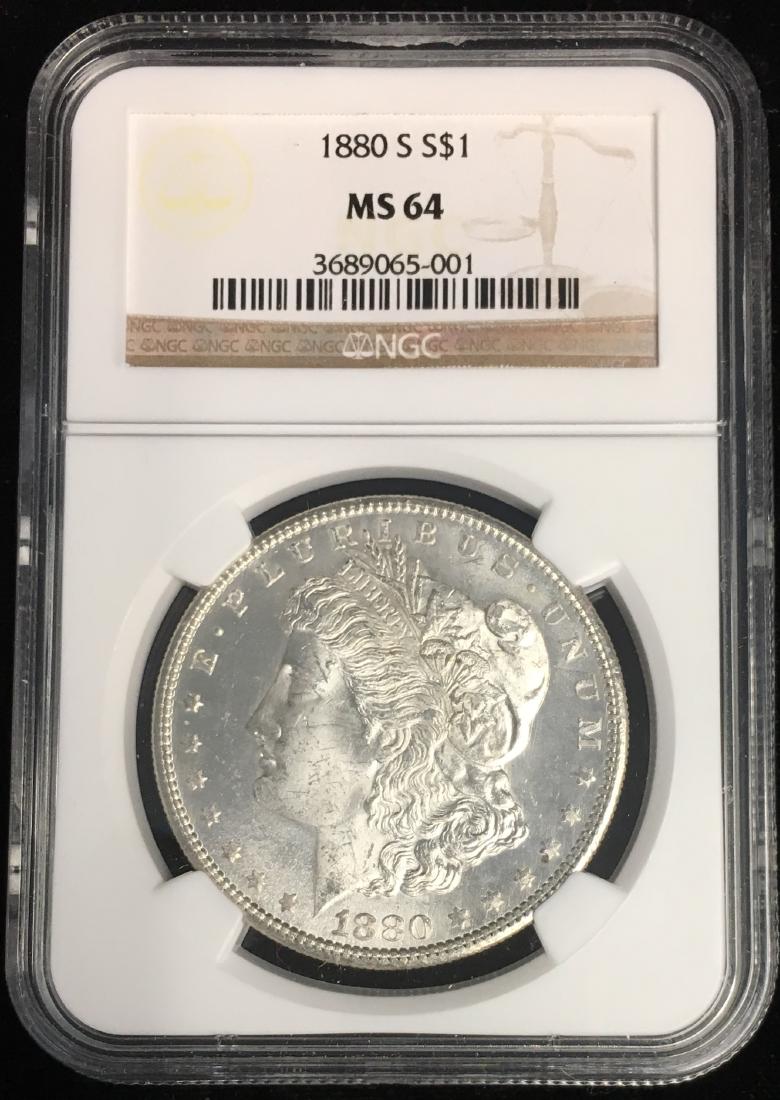 1880-S $1 Morgan Silver Dollar NGC MS64 (1 of 2)