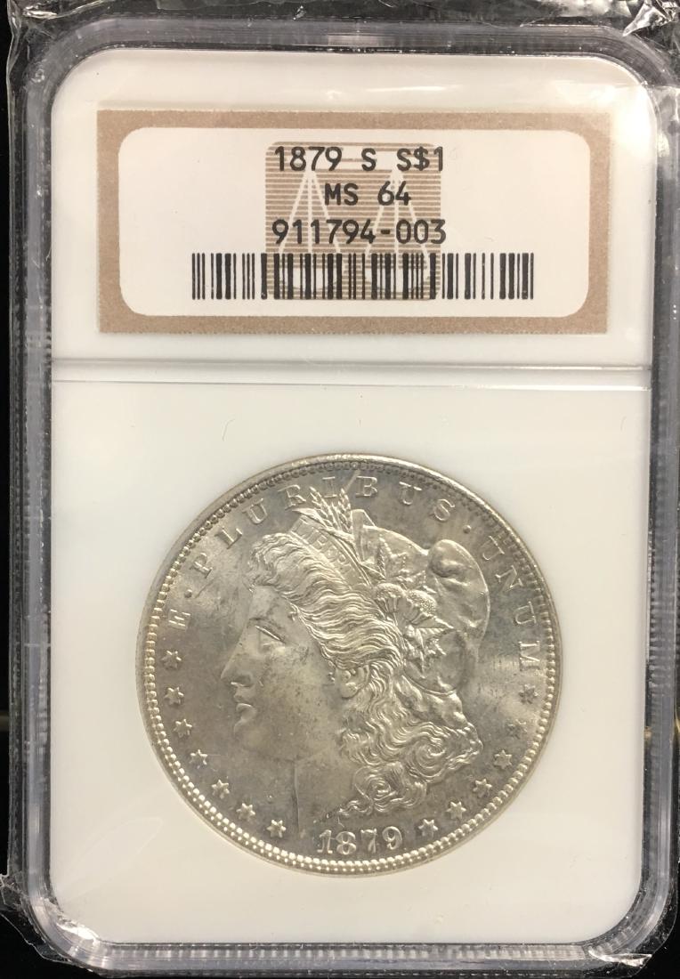 1879-S $1 Morgan Silver Dollar NGC MS64 (1 of 2)