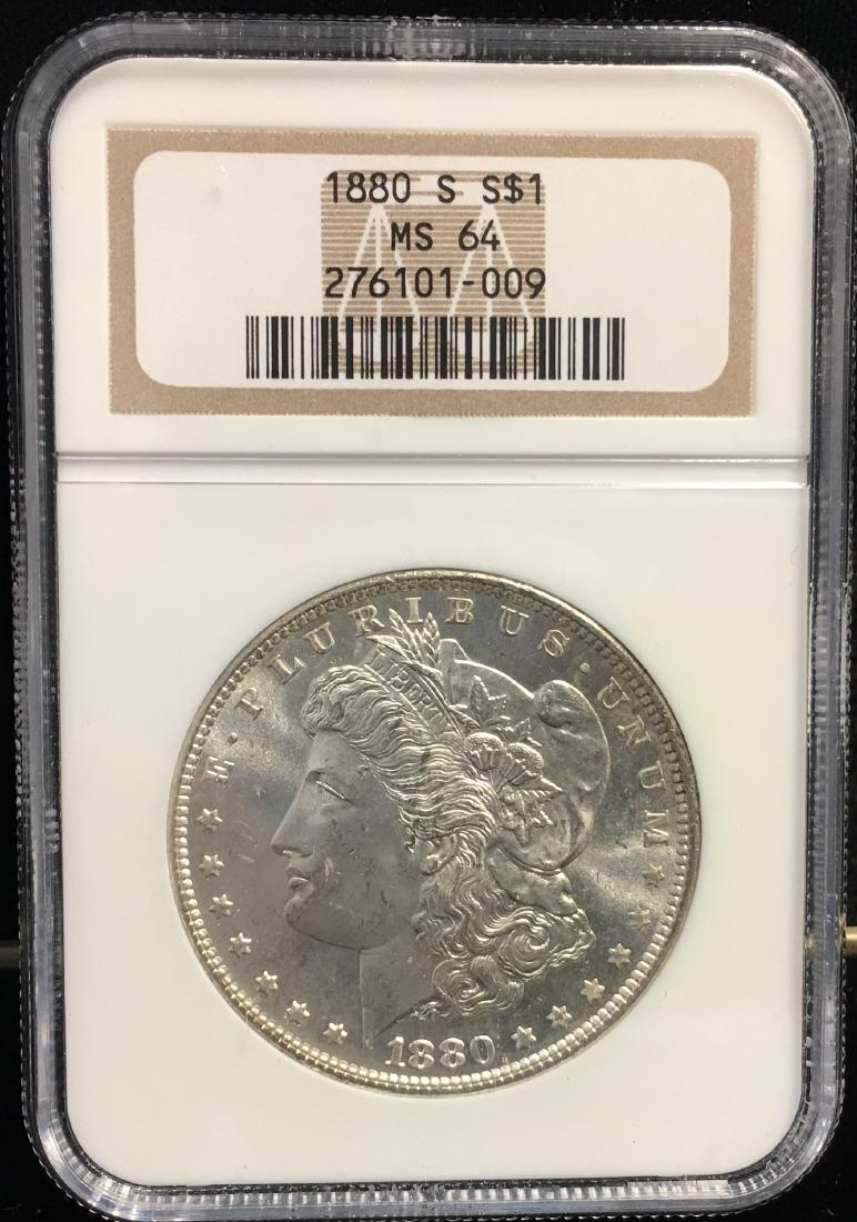 1880-S $1 Morgan Silver Dollar NGC MS64 (1 of 2)