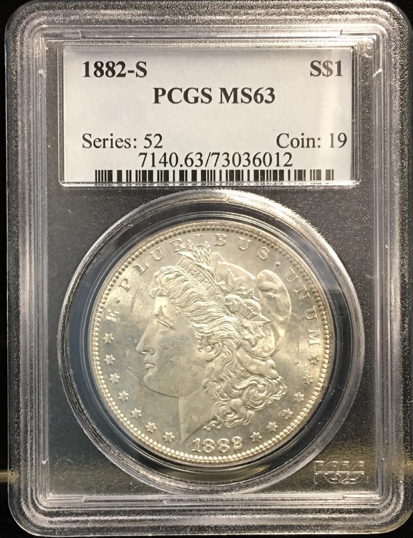 1882-S $1 Morgan Silver Dollar PCGS MS63 (1 of 2)