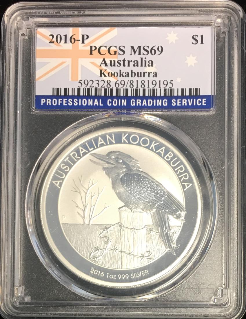 2016-P $1 Australia Kookaburra PCGS MS69 (1 of 2)