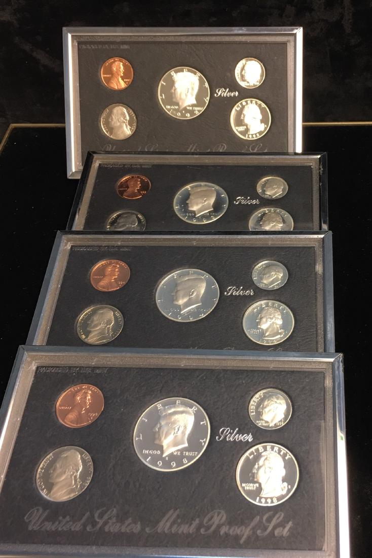 Set of 4 - 1992, 1993, 1994 &1998 U.S. Mint Premier (1 of 9)