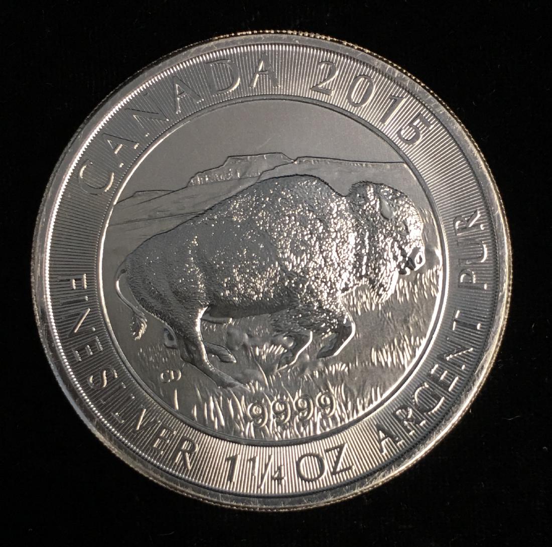 2015 $8 Canada Wild Life Series Bison 1.25 oz. Fine (1 of 2)