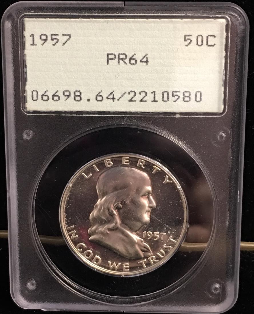 1957 50c Franklin Half Dollar PCGS PR64 (1 of 2)