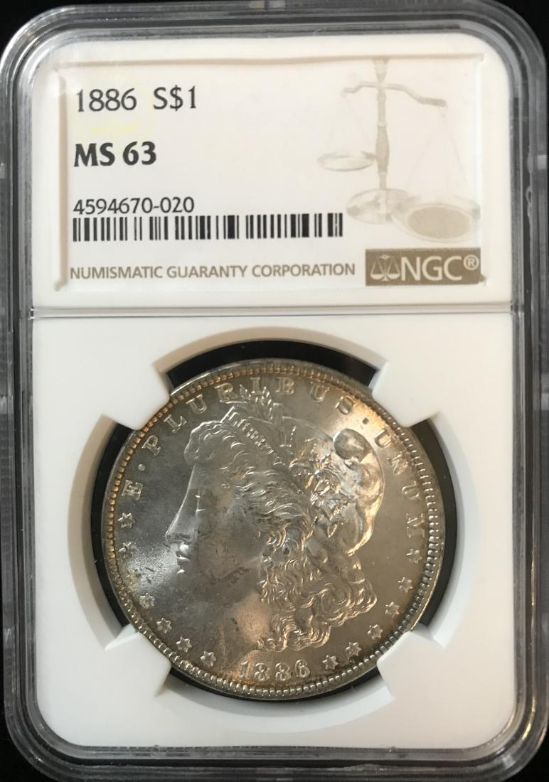 1886 Morgan Dollar NGC MS63 (1 of 2)