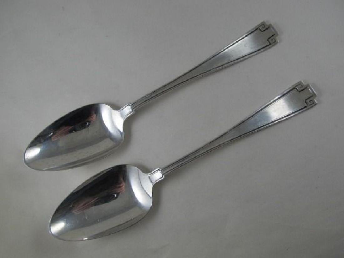 GORHAM ETRUSCAN STERLING 2 SERVING SPOONS PTD 1913 XLNT (1 of 5)