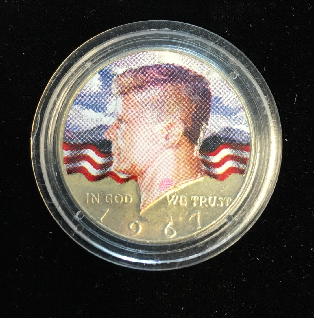1967-P 50C Kennedy Half Dollar BU 40% Silver Colorized (1 of 2)