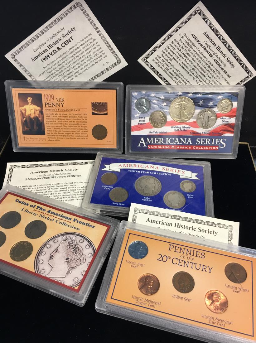 Set Of The American Historic Society Genuine Coin