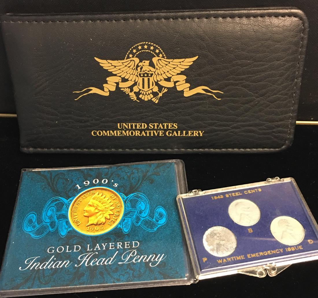 Set of 3 - Pennies Sets: 1943-PDS Steel Cents; 1905 (1 of 7)