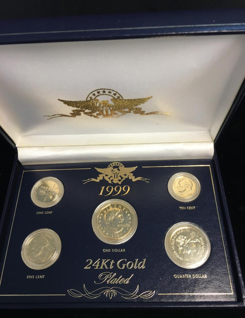 1999 24Kt Gold Plated Coin Set (1 of 4)