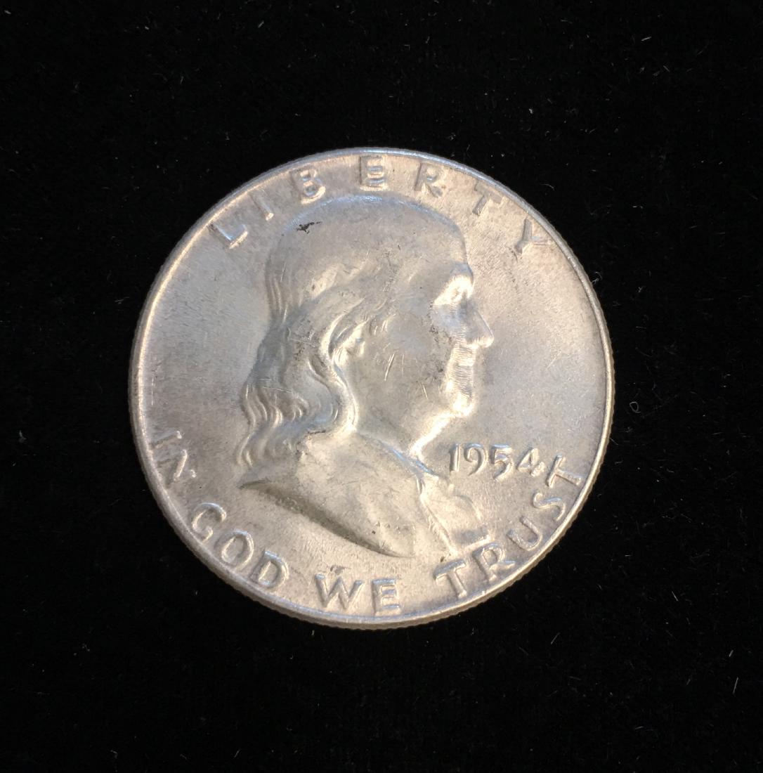 1954-P 50c Franklin Half Dollar UNC (1 of 2)