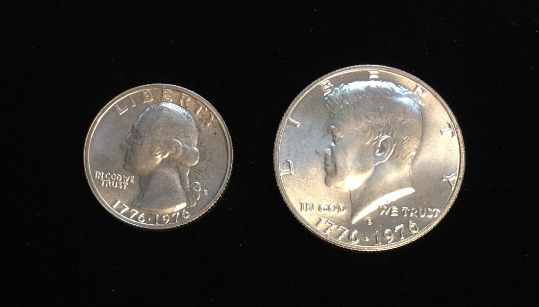 1976-S Bicentennial Pair - Washington Silver Quarter BU (1 of 2)