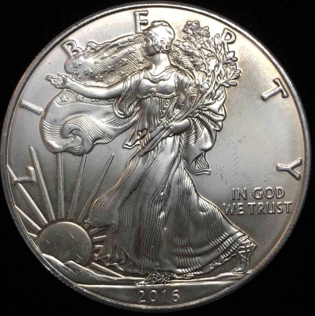 2016 $1 American Silver Eagle 1 oz. Fine Silver BU (1 of 2)