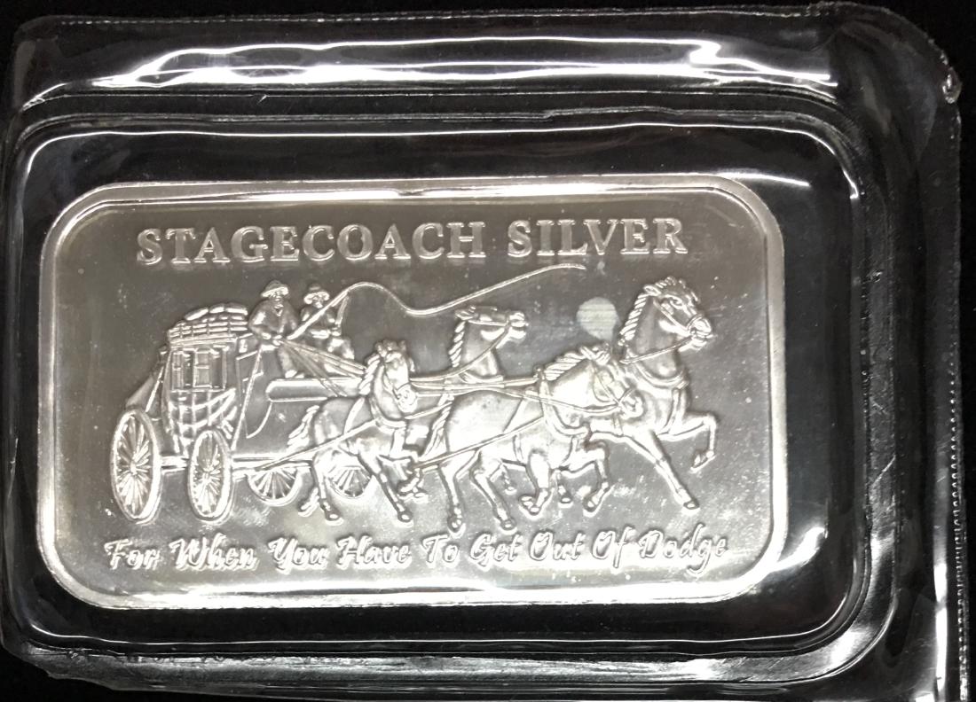 Stagecoach Silver Bar 1 oz .999 Silver Sealed: Stagecoach Silver Bar 1 oz .999 Silver Sealed