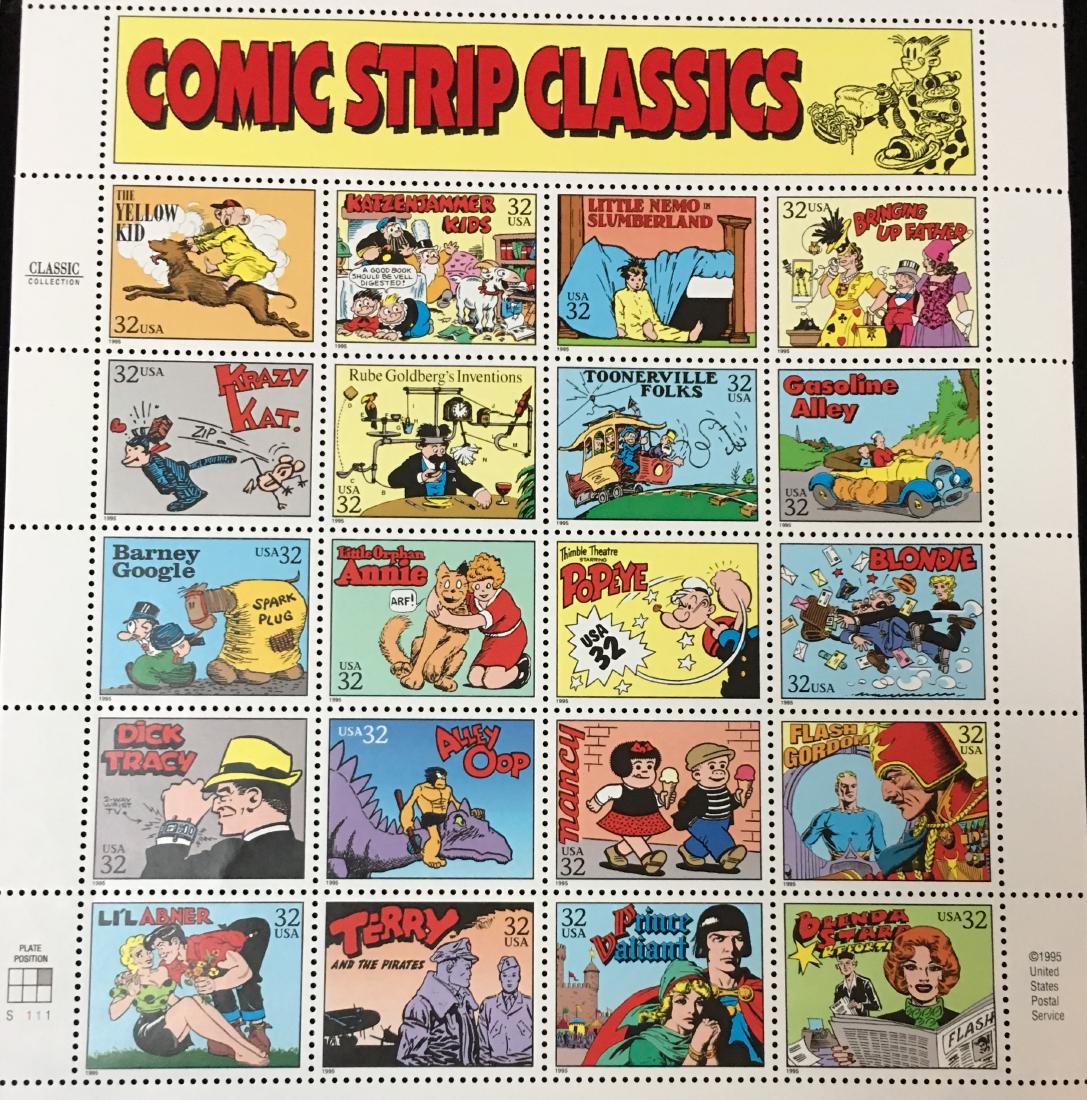 1995 US Stamps Sheet - Comic Strip Classics (1 of 2)