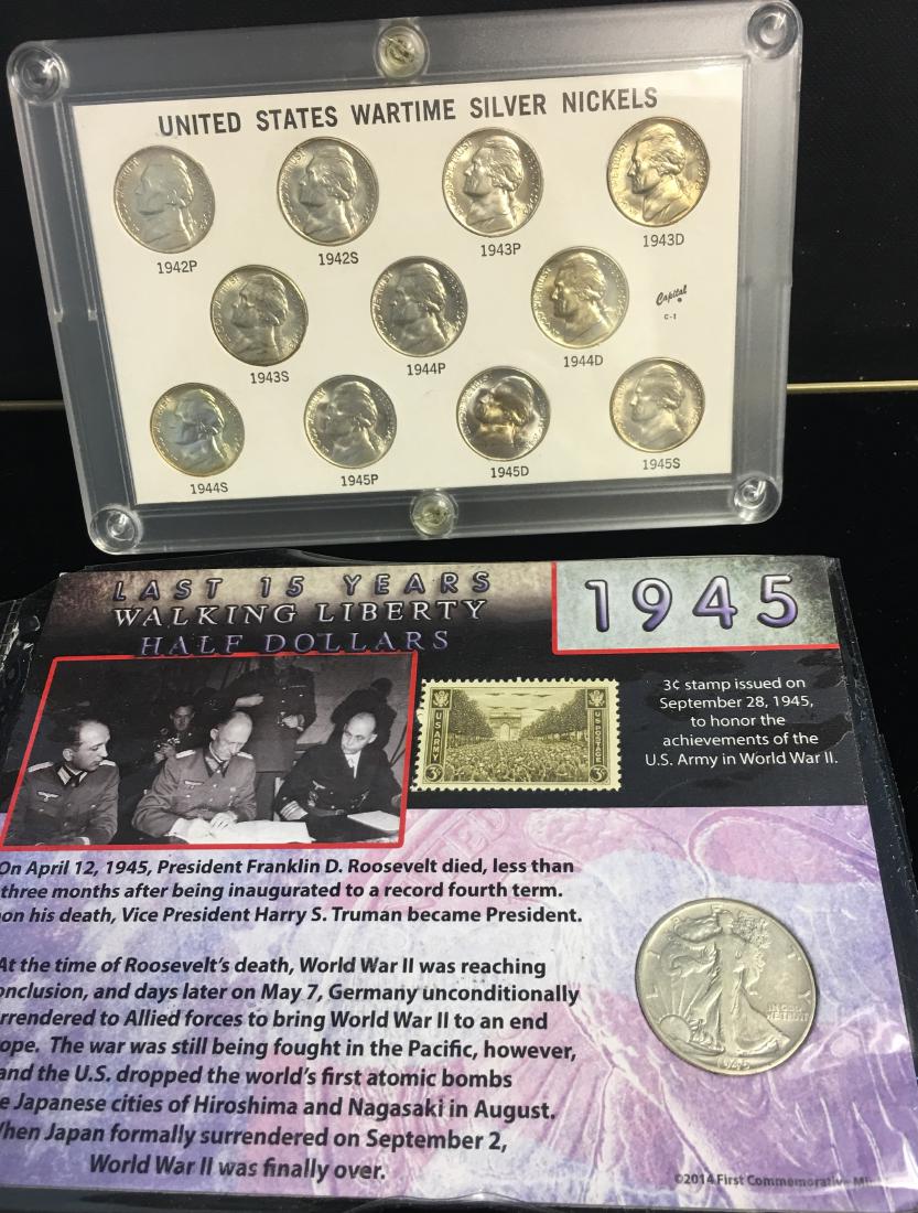 Set of 2 - Wartime Sets: Silver Nickels GBU & 1945 (1 of 6)