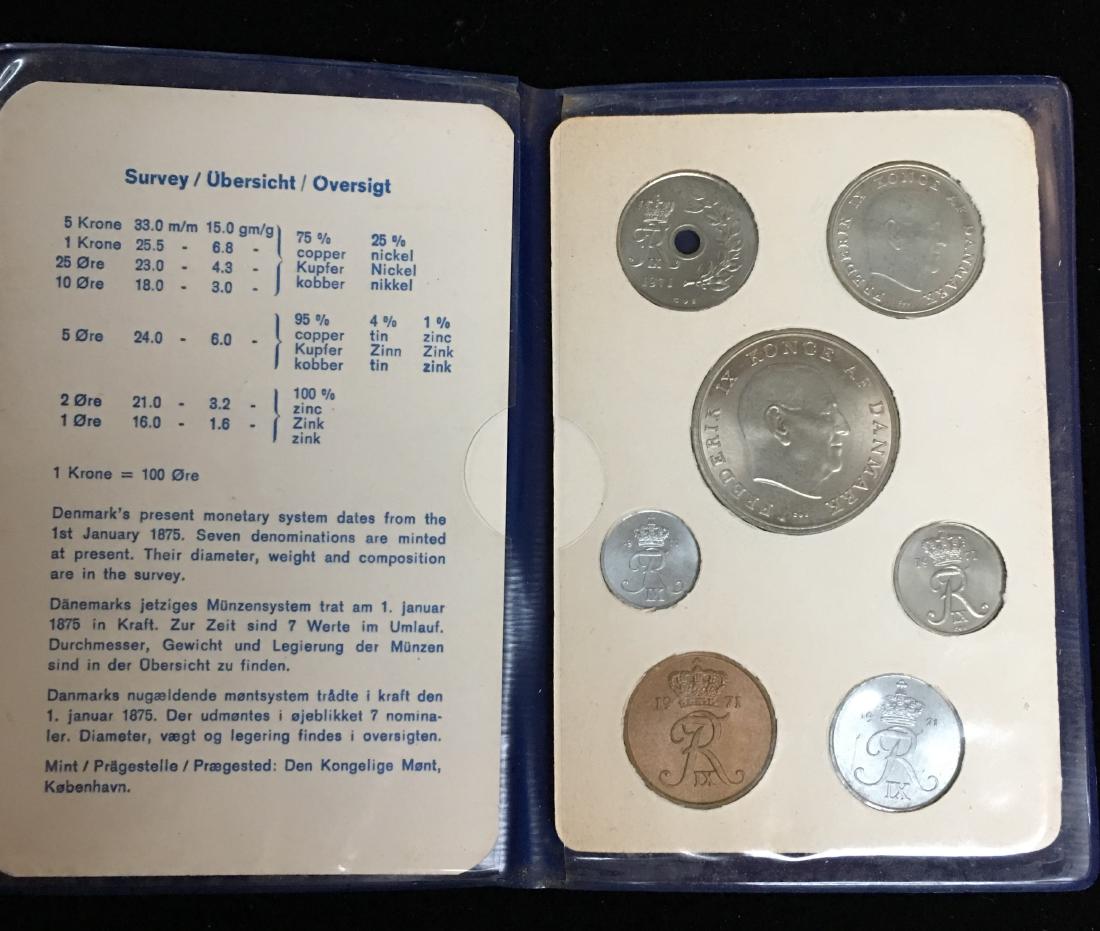 1971 Denmark Set of 7 coins (Danish Coins) Uncirculated (1 of 3)