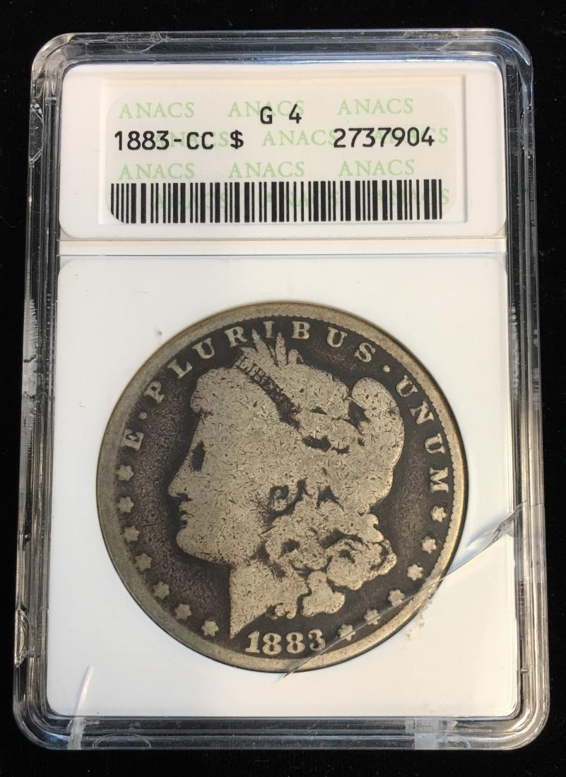 1883-CC $1 Morgan Silver Dollar ANACS G4 (1 of 2)