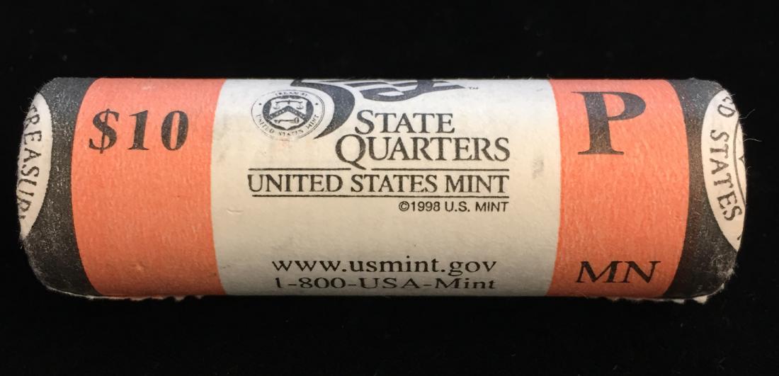 2005-P 25c Minnesota Quarter US Mint Roll of 40 - $10: 2005-P 25c Minnesota Quarter US Mint Roll of 40 - $10 Value