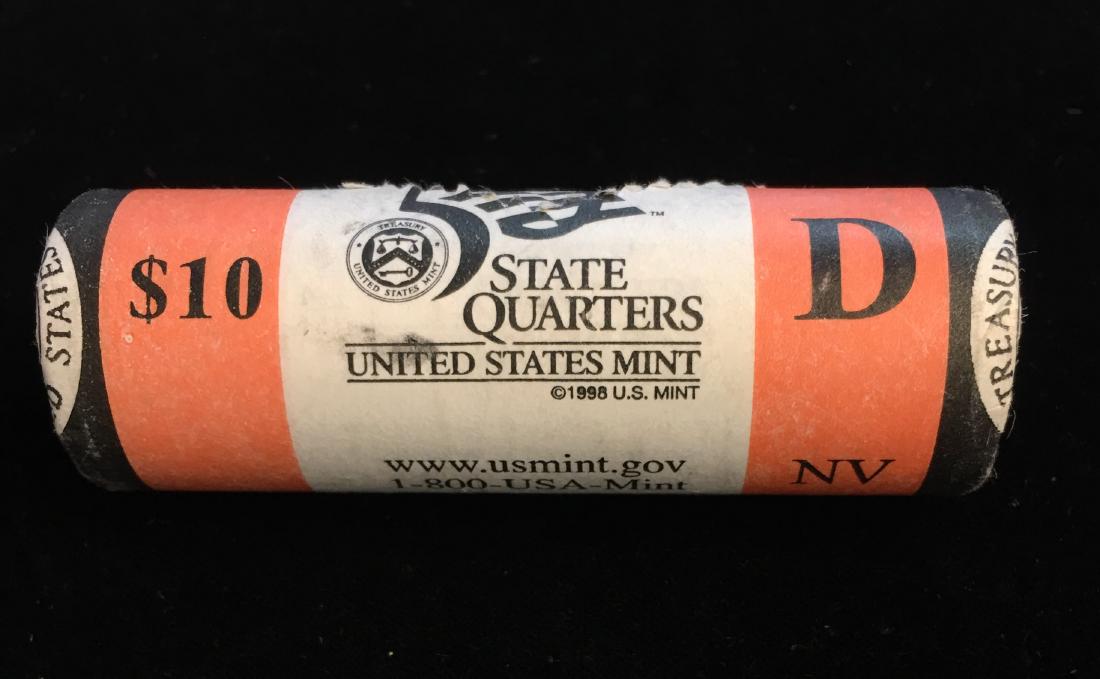 2006-D 25c Nevada Quarter US Mint Roll of 40 - $10: 2006-D 25c Nevada Quarter US Mint Roll of 40 - $10 Value
