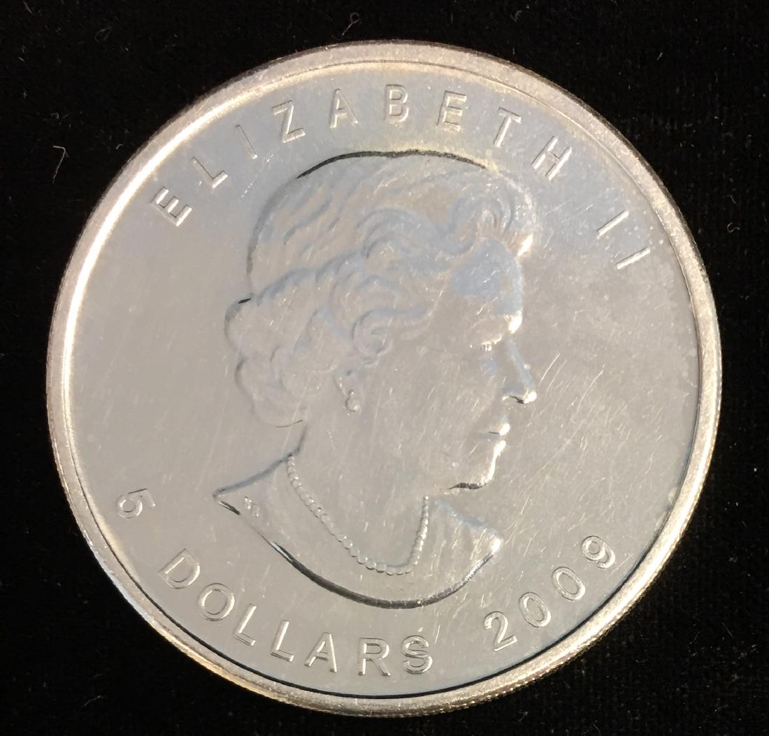 2009 $5 Canada Maple Leaf 1oz. Fine Silver BU (1 of 2)