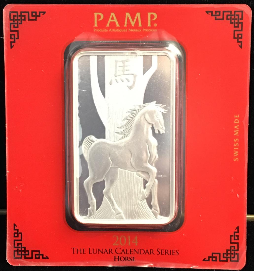 2014 The Lunar Calendar Series Horse 100 g. .999 Silver (1 of 2)