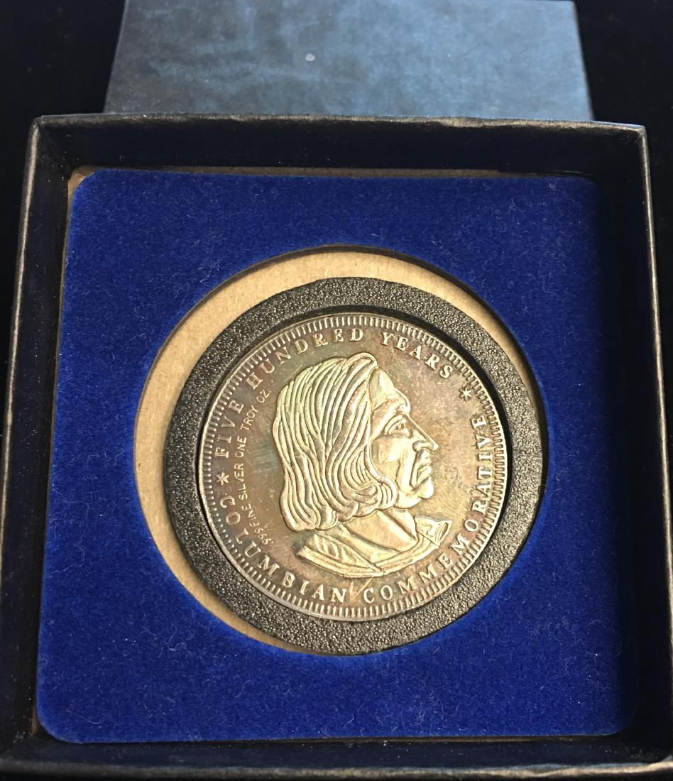 1492-1992 Columbian Commemorative .999 Fine Silver 1 tr (1 of 2)