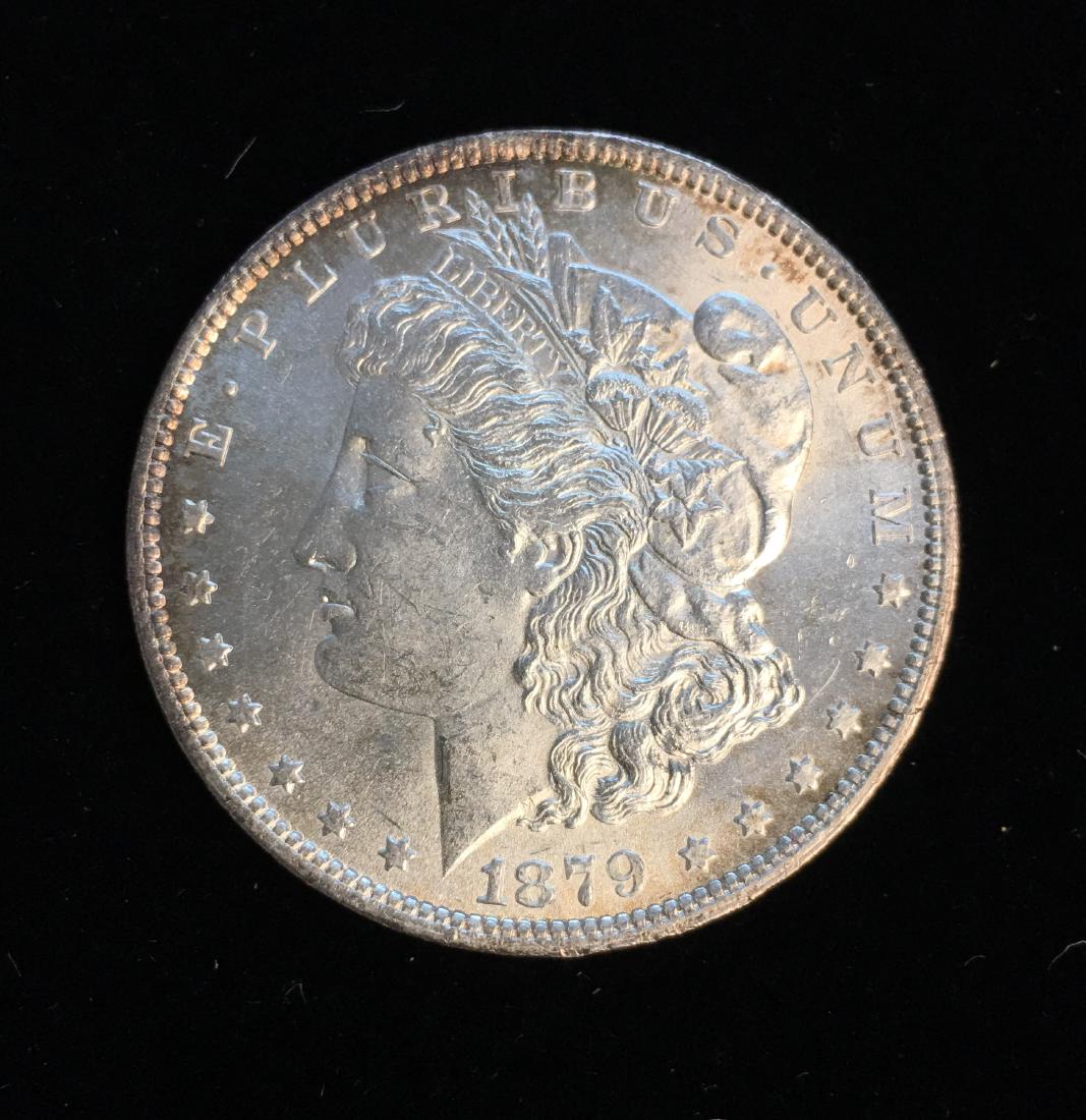 1879-O $1 Morgan Silver Dollar PBU Slightly Toned Edges (1 of 2)