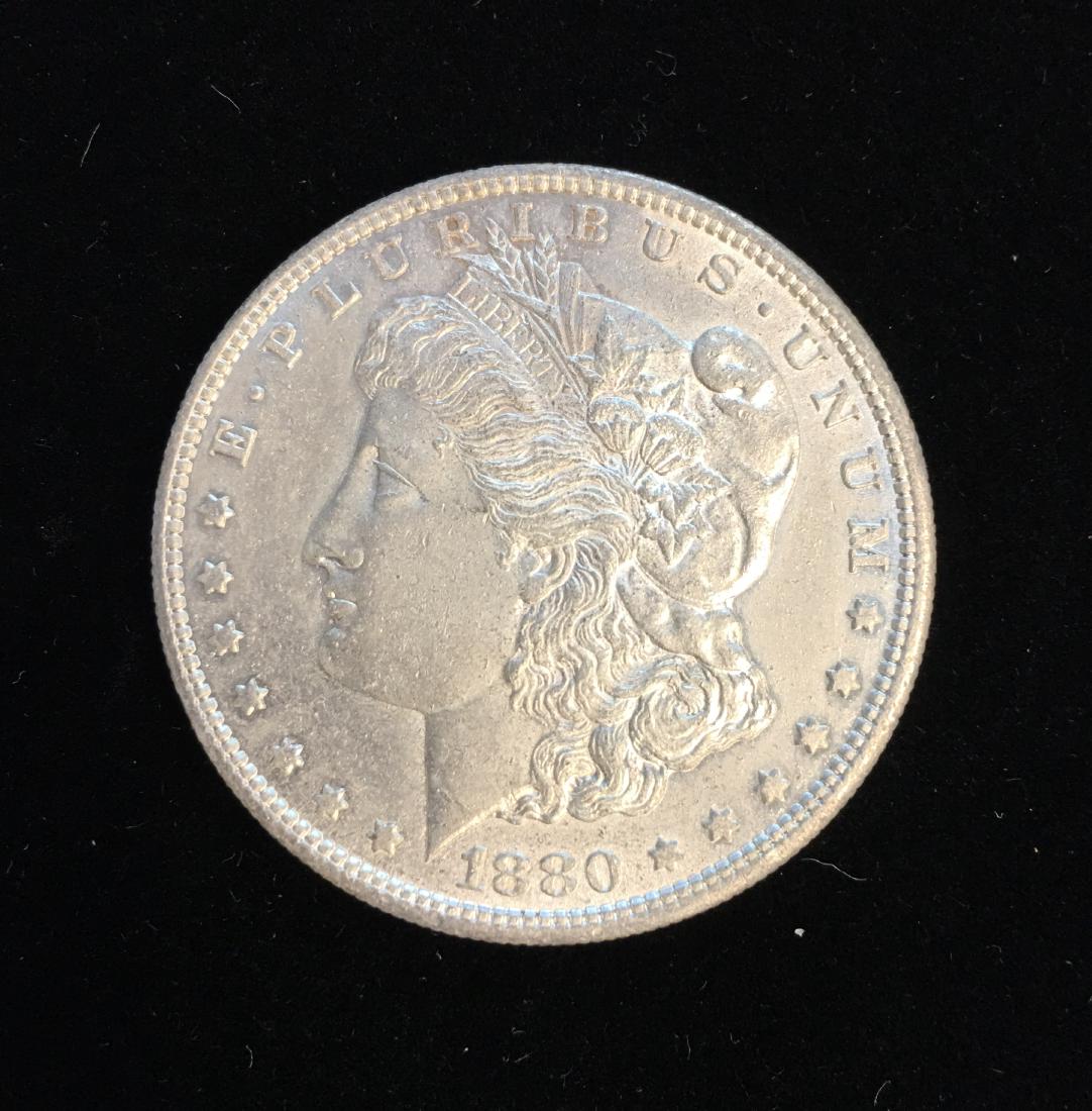 1880-S $1 Morgan Silver Dollar Unc. (1 of 2)