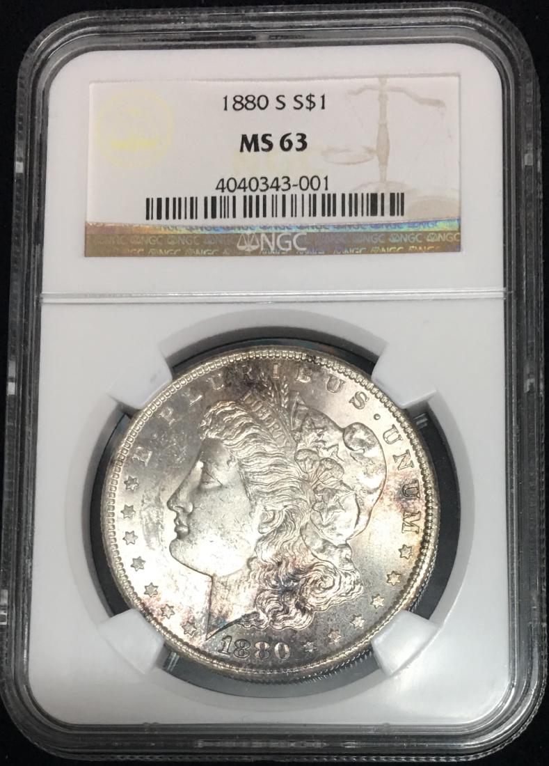 1880-S $1 Morgan Silver Dollar NGC MS63 (1 of 2)