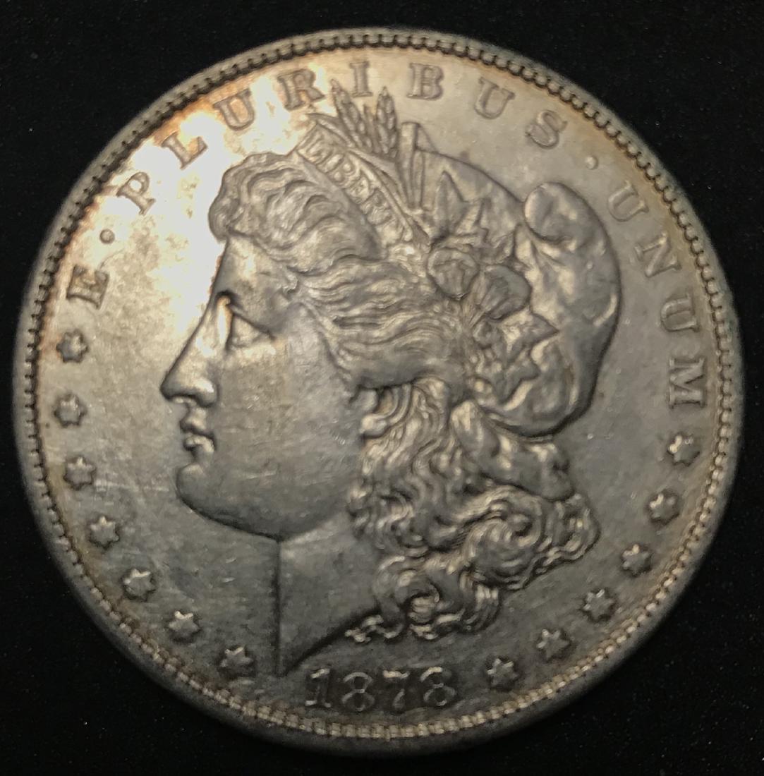 1878-P 7 Tail Feathers Reverse of 1879 $1 Morgan Silver (1 of 2)