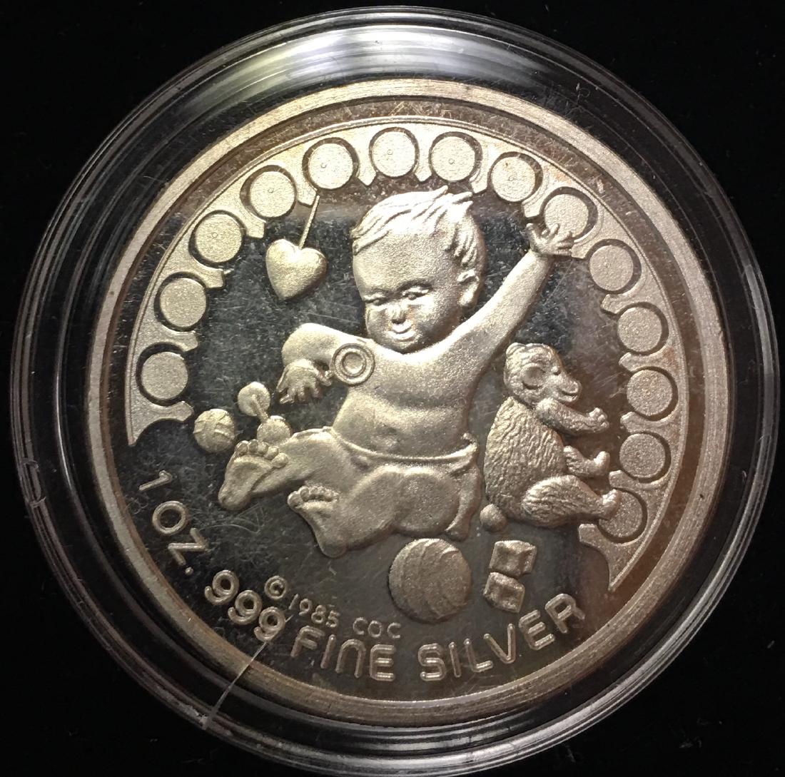 1 oz .999 Fine Silver Round - Announcing Arrival of: 1 oz .999 Fine Silver Round - Announcing Arrival of Benjamin Louis Lew Born 8-22-06