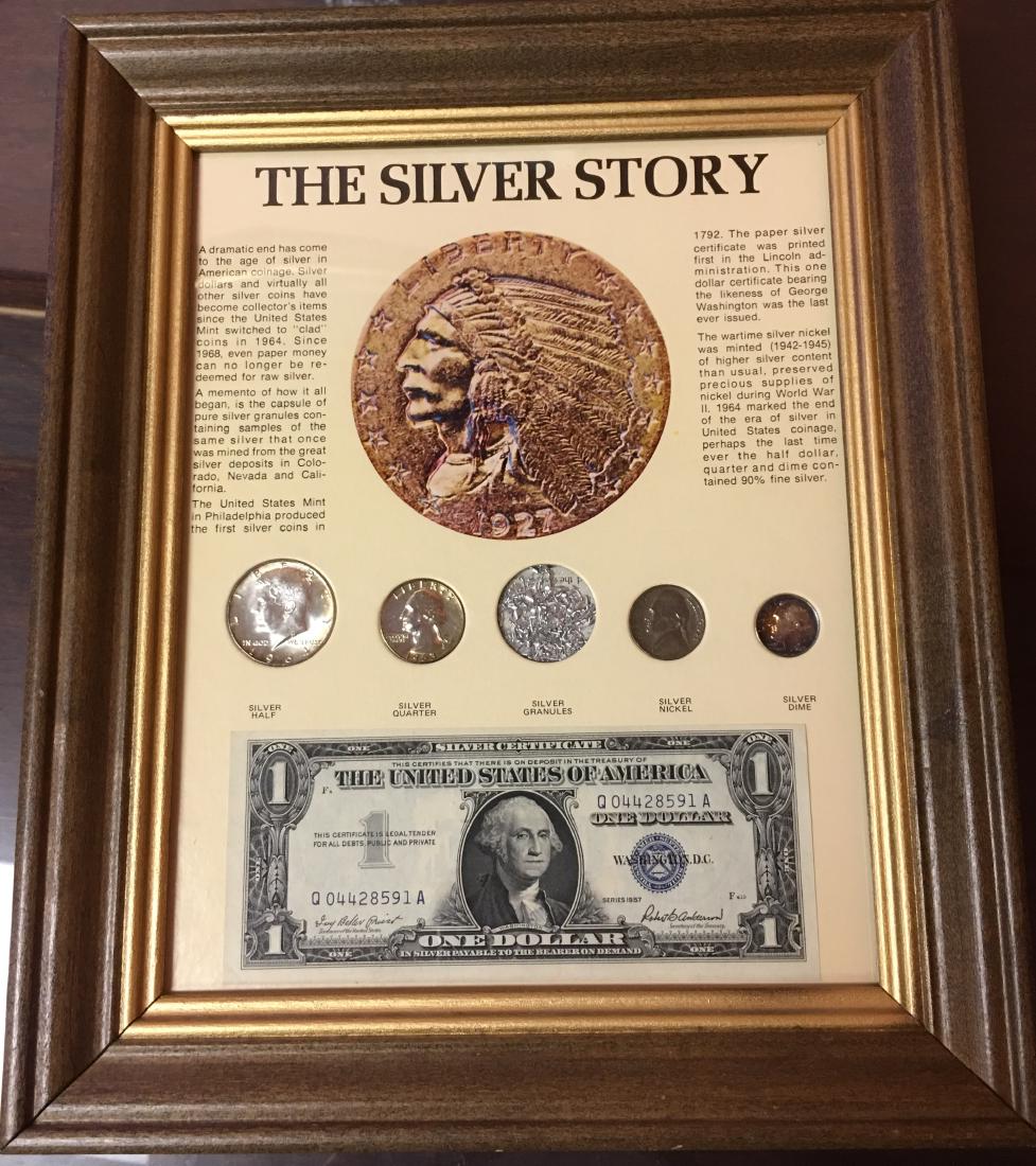 The Silver Story Coin Collection in a Wood Wall Frame (1 of 3)
