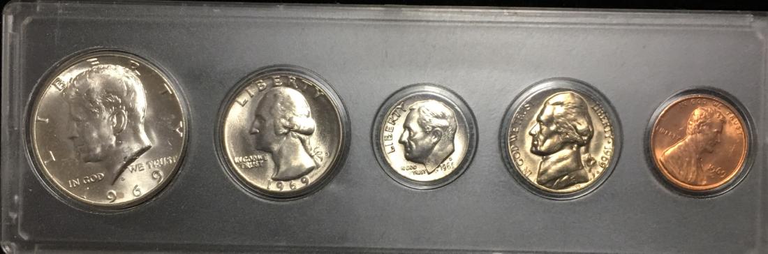 1969-D US Mint SMS BU Type Set - Nice 5 Coins - Silver (1 of 6)