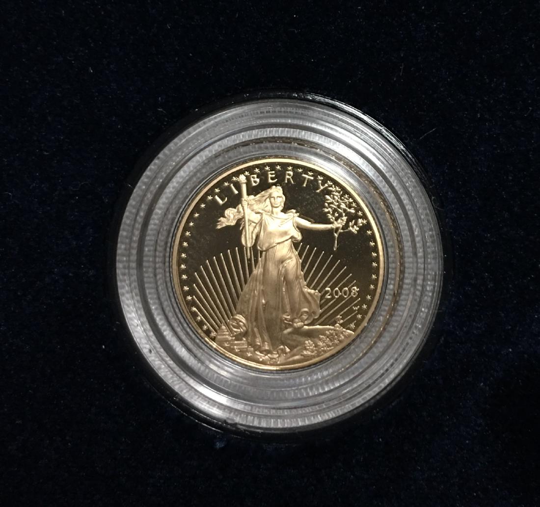 2008-W $5 Proof American Gold Eagle 1/10 oz Fine Gold (1 of 4)